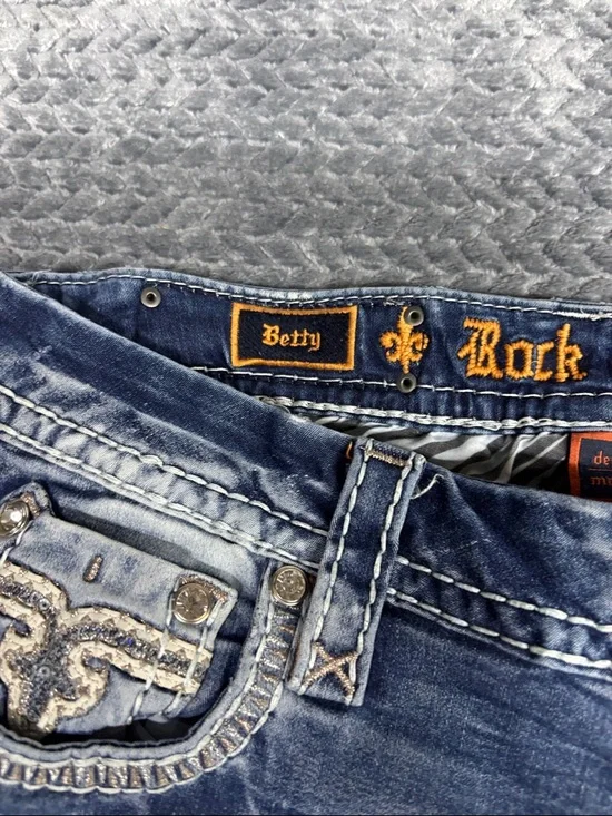 Rock Revival Women's Light Blue Boot Cut Jeans with Faded Wash - Picture 3 of 10